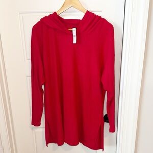 Lane Bryan Red Hooded Long Sleeve Top 14/16